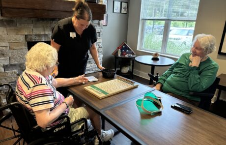 Tapestry Senior Living Springboro residents enjoying community life in Springboro, OH